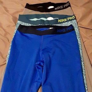 Nike pro fit capri workout pants